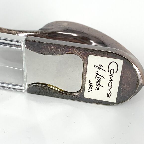 Comoy's Of London Lucite flat magnifying reader 7" w/ duck Japan VTG brass tone - Picture 3 of 7